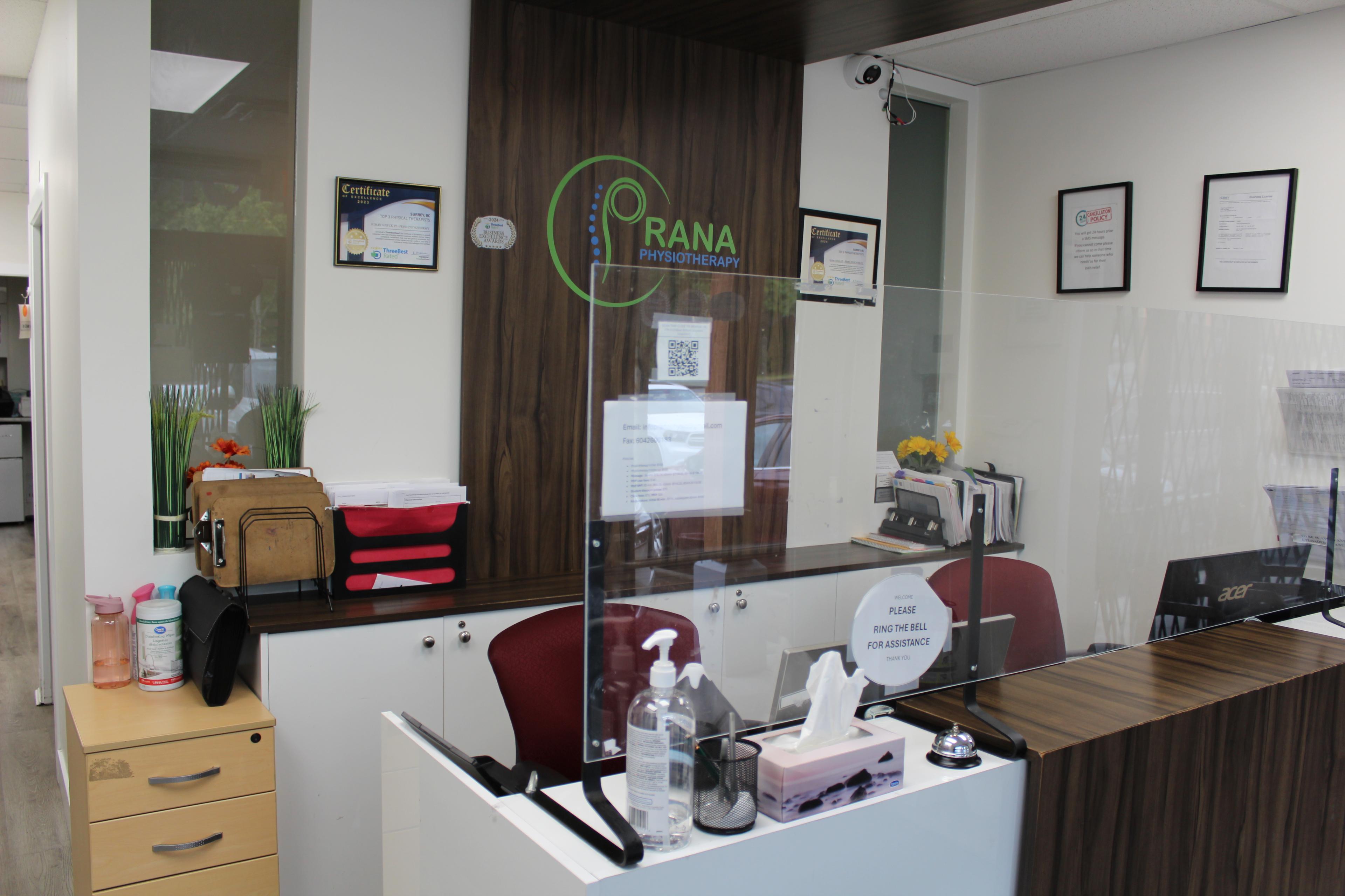 Prana Physiotherapy reception area