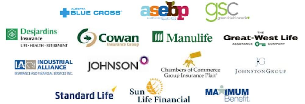 Extended health insurance providers we direct-bill, including Pacific Blue Cross, Sun Life, Manulife, Canada Life, Green Shield and more